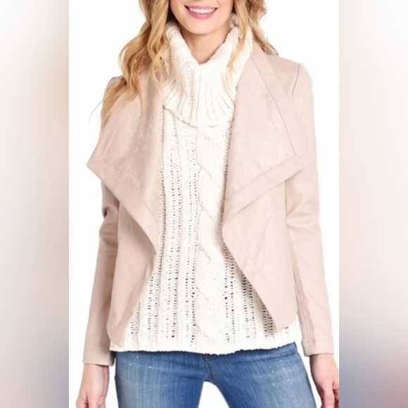 BB Dakota Crop Vegan Leather Jacket - Picture 1 of 7